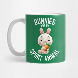 Bunnies Are My Spirit Animal Bunny Lovers Gift Mug